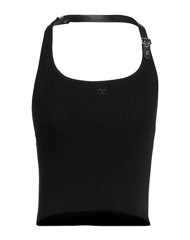 COURRÈGES Top Black 70% Viscose, 30% Polyester