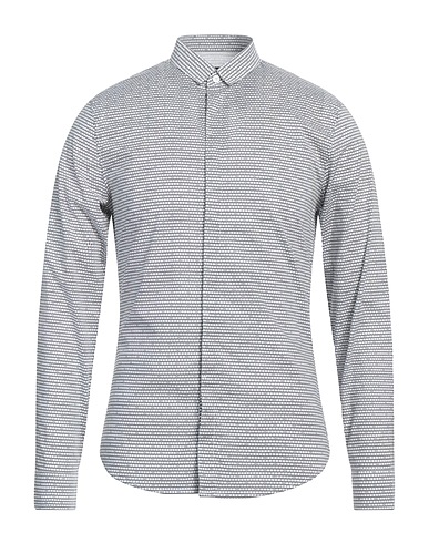 ARMANI EXCHANGE Patterned shirt White 97% Cotton, 3% Elastane