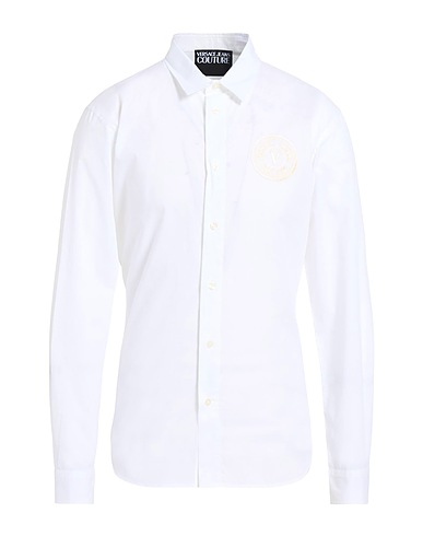 VERSACE JEANS COUTURE Solid colour shirt White 100% Cotton
