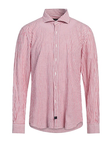 FAY Linen shirt Magenta 55% Linen, 45% Cotton
