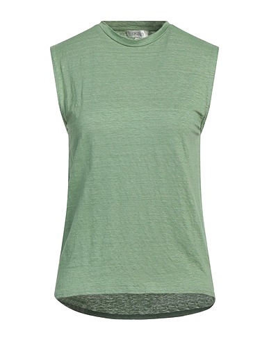 CROSSLEY Camiseta básica Verde 96% Lino, 4% Elastán