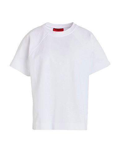MAX&Co. Basic T-shirt ALIDA
 White 89% Cotton, 11% Linen