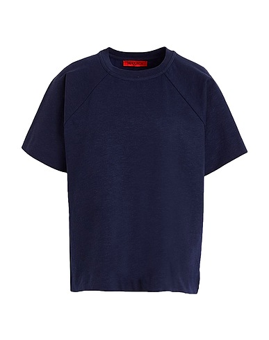 MAX&Co. ベーシックTシャツ ALIDA
 ネイビー コットン 89% / リネン 11%