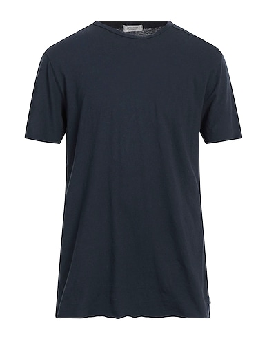 CROSSLEY Basic T-Shirt Midnight blue 75% Cotton, 25% Linen