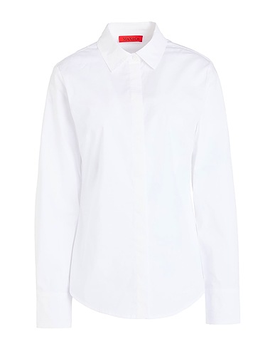 MAX&Co. Solid colour shirts & blouses MESTRE
 White 98% Cotton, 2% Elastane