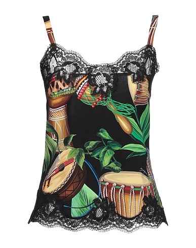 DOLCE&GABBANA Camisole Black 80% Silk, 12% Cotton, 5% Elastane, 3% Polyamide