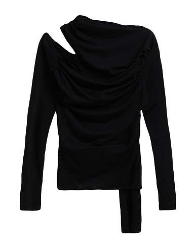 YOHJI YAMAMOTO Top Black 90% Cotton, 10% Cashmere