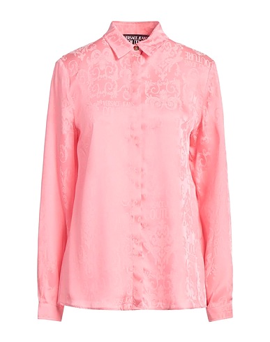 VERSACE JEANS COUTURE Patterned shirts & blouses Salmon pink 52% Acetate, 48% Viscose