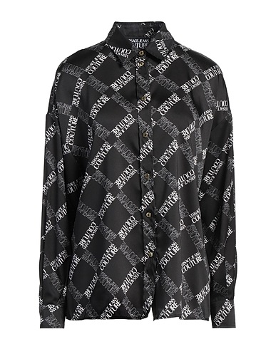 VERSACE JEANS COUTURE Patterned shirts & blouses Black 100% Polyester