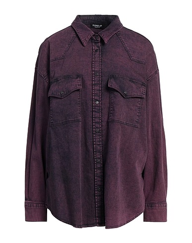 DONDUP Camicia di jeans Porpora 98% Cotone, 2% Elastan