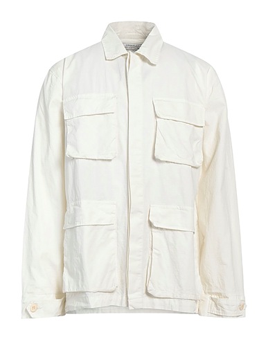 CROSSLEY Jacket Off white 98% Cotton, 2% Elastane