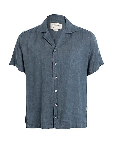 CROSSLEY Camicia in lino Blu navy 100% Lino