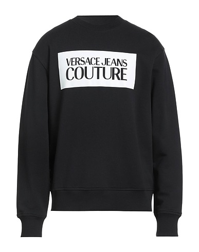 VERSACE JEANS COUTURE Sweatshirt Black 100% Cotton, Elastane