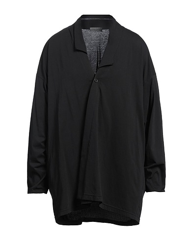 YOHJI YAMAMOTO POUR HOMME Solid color shirt Black 100% Cotton