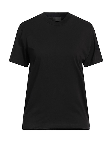 MONCLER Basic T-Shirt MATT BLACK Black 100% Cotton, Polyester