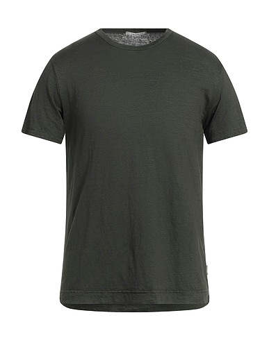 CROSSLEY T-shirt Verde scuro 96% Lino, 4% Elastan