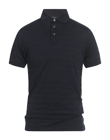 EMPORIO ARMANI Polo shirt Midnight blue 100% Cotton