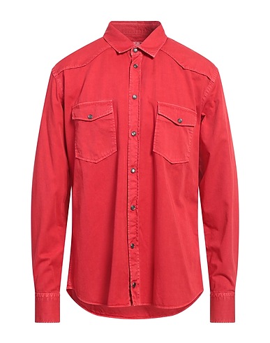 PT Torino Solid colour shirt Red 100% Cotton