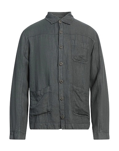 CROSSLEY Linen shirt Dark green 100% Linen