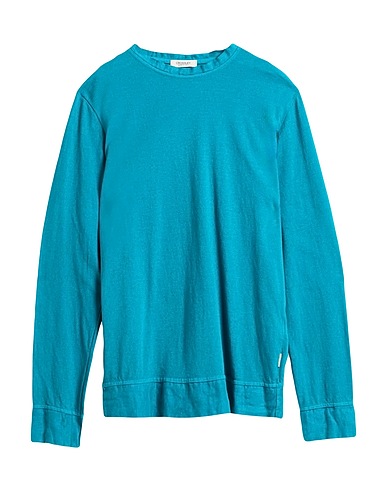 CROSSLEY T-shirt Turchese 70% Cotone, 30% Lino