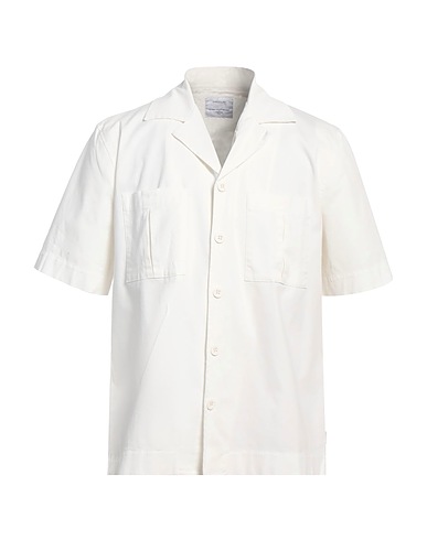CROSSLEY Camicia tinta unita Bianco 97% Cotone, 3% Elastan