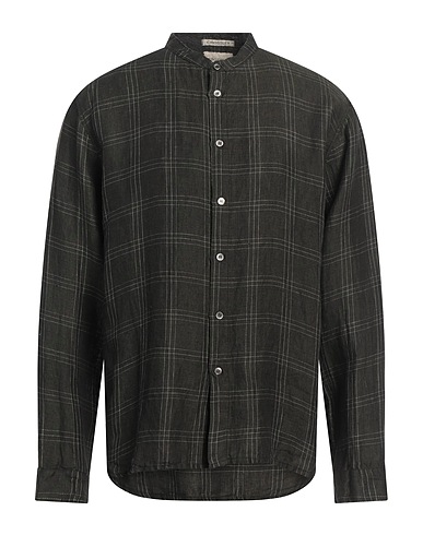 CROSSLEY Checked shirt Dark green 100% Linen