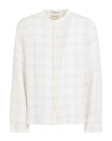 CROSSLEY Checked shirt White 100% Linen