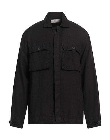 CROSSLEY Camicia in lino Nero 100% Lino