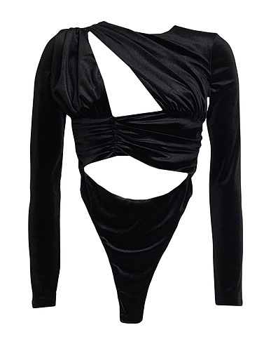 ACTUALEE TOPS & TEES Black 94% Polyester, 6% Elastane