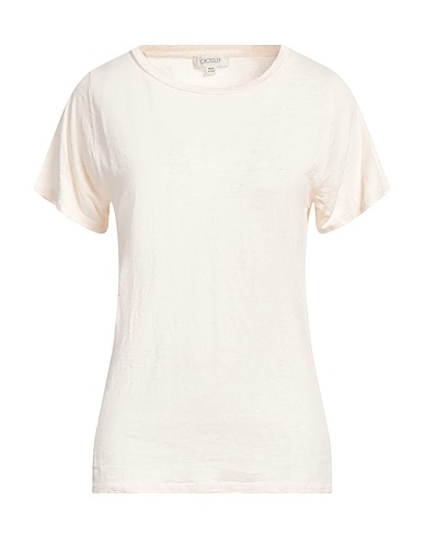 CROSSLEY T-shirt Panna 96% Lino, 4% Elastan
