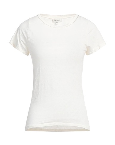 CROSSLEY T-shirt Avorio 96% Lino, 4% Elastan