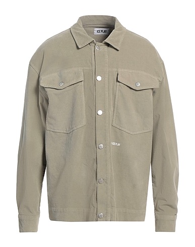 ICE PLAY Camicia tinta unita Verde salvia 98% Cotone, 2% Elastan