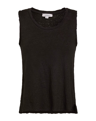 CROSSLEY Camiseta de tirantes Negro 100% Lino