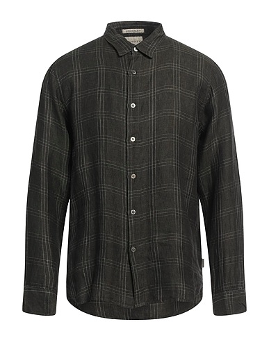 CROSSLEY Checked shirt Dark green 100% Linen