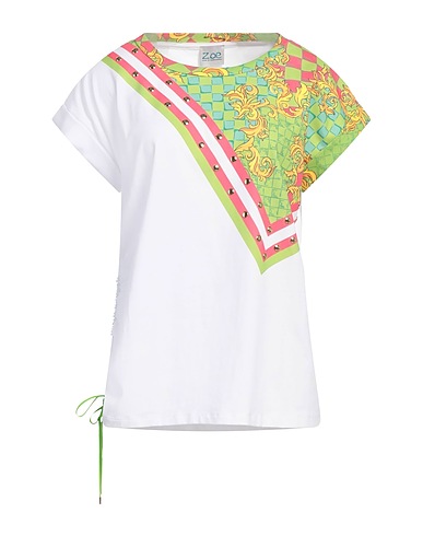 Z.O.E. ZONE OF EMBROIDERED T-shirt Light green 95% Cotton, 5% Elastane