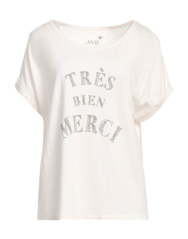 JUVIA T-shirt Cream 52% Cotton, 48% Viscose