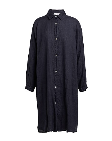 CROSSLEY Shirt dress Midnight blue 100% Linen