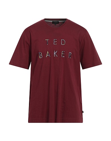 TED BAKER T-shirt Bordeaux 100% Cotone
