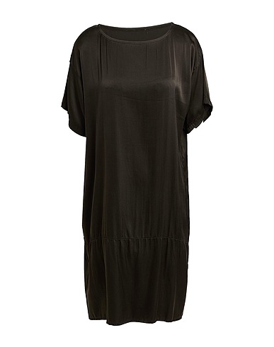 CROSSLEY Midi dress Dark green 91% Silk, 9% Elastane