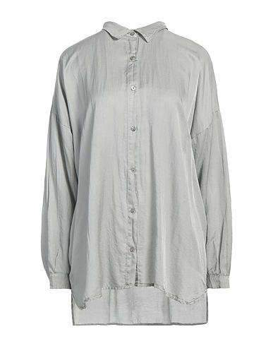 CROSSLEY Solid color shirts & blouses Grey 60% Cotton, 40% Silk