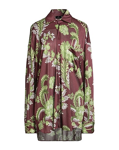 ETRO Camicie e bluse a fiori Testa di moro 100% Viscosa, Nylon, Poliestere