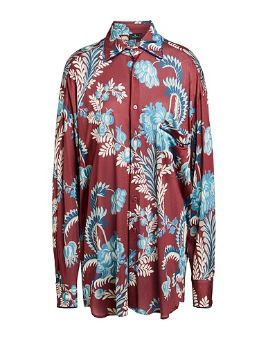 ETRO Floral shirts & blouses Burgundy 100% Viscose, Nylon, Polyester