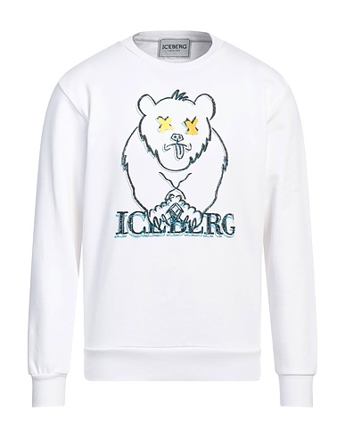 ICEBERG Felpa Bianco 100% Cotone, Poliestere
