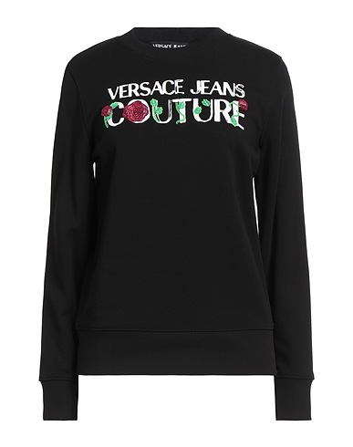 VERSACE JEANS COUTURE Sweatshirt Black 100% Cotton, Elastane