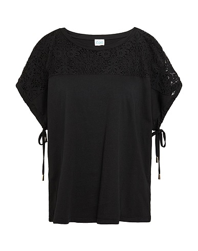 Z.O.E. ZONE OF EMBROIDERED T-shirt Black 100% Cotton