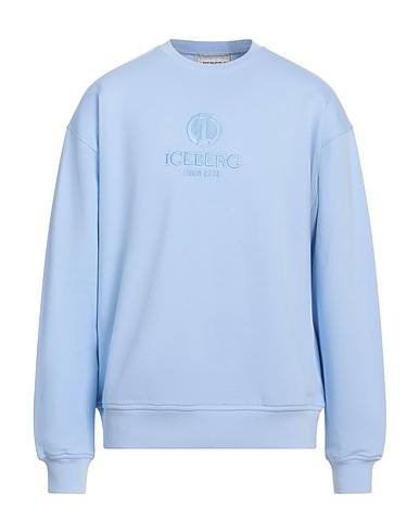 ICEBERG Felpa Blu chiaro 97% Cotone, 3% Elastan, Poliestere