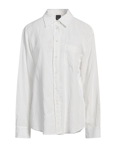 PINKO Striped shirt White 85% Viscose, 13% Nylon, 2% Cotton