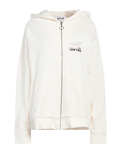 ICE PLAY Hooded sweatshirt Ivory 100% Cotton, Polyester