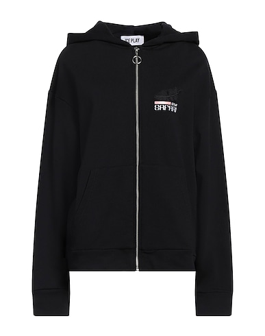 ICE PLAY Hooded sweatshirt Black 100% Cotton, Polyester
