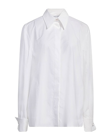 ALBERTA FERRETTI Solid colour shirts & blouses White 97% Cotton, 3% Elastane